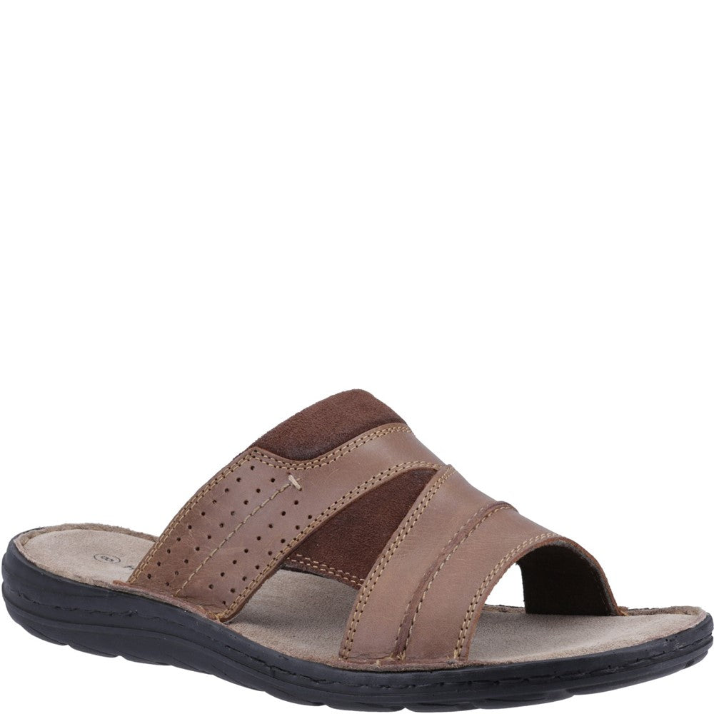Mens Hush Puppies Tan Archer Mule Sandal Hush Puppies UK