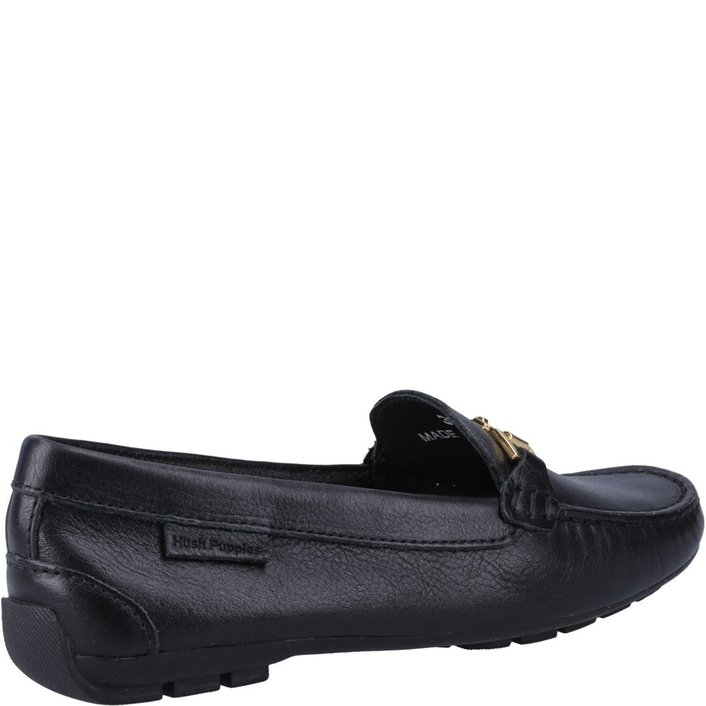 Slip On Ladies Shoes Black Hush Puppies Eleanor Loafer