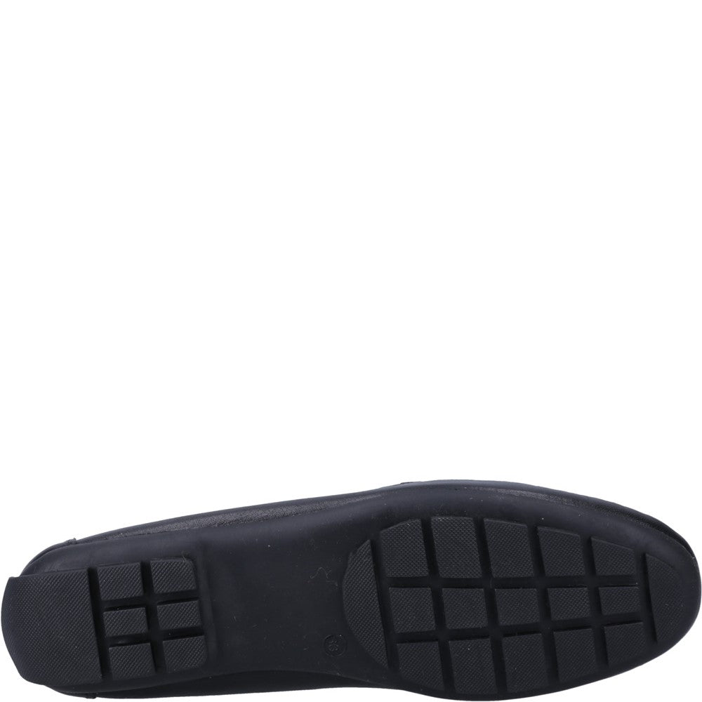 Slip On Ladies Shoes Black Hush Puppies Eleanor Loafer