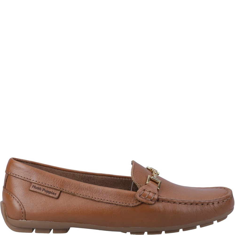 Slip On Ladies Shoes Tan Hush Puppies Eleanor Loafer