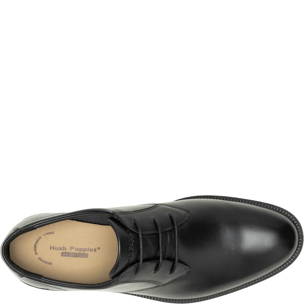Mens Formal Lace Up Shoes Black Hush Puppies Banker Shoe