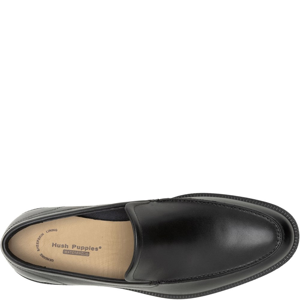 Mens Formal Slip On Shoes Black Hush Puppies Banker Slip On Shoe