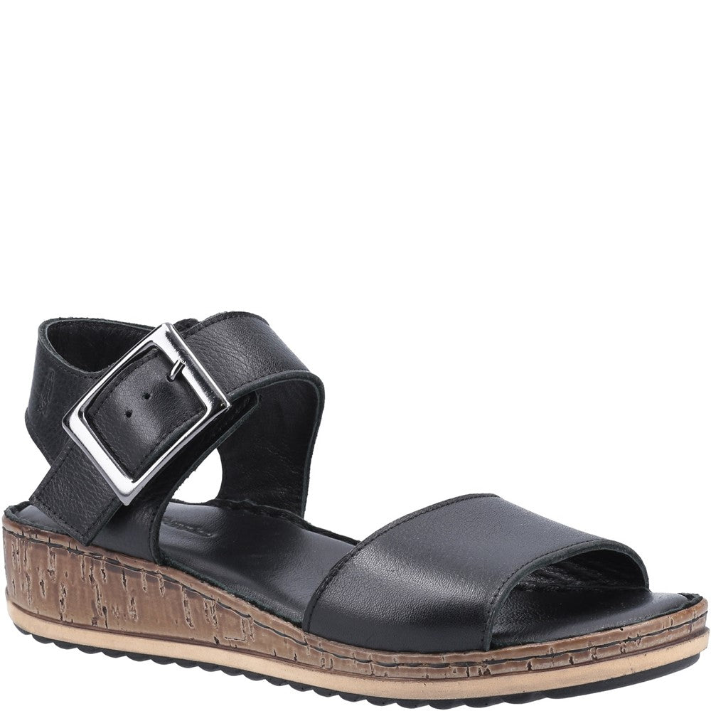 Sandal Ladies Summer Black Hush Puppies Ellie Wide Sandal