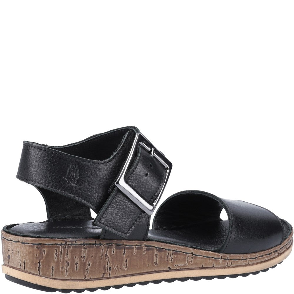 Sandal Ladies Summer Black Hush Puppies Ellie Wide Sandal
