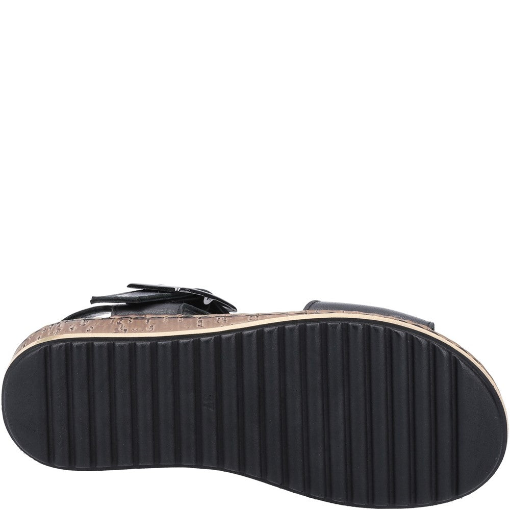 Sandal Ladies Summer Black Hush Puppies Ellie Wide Sandal