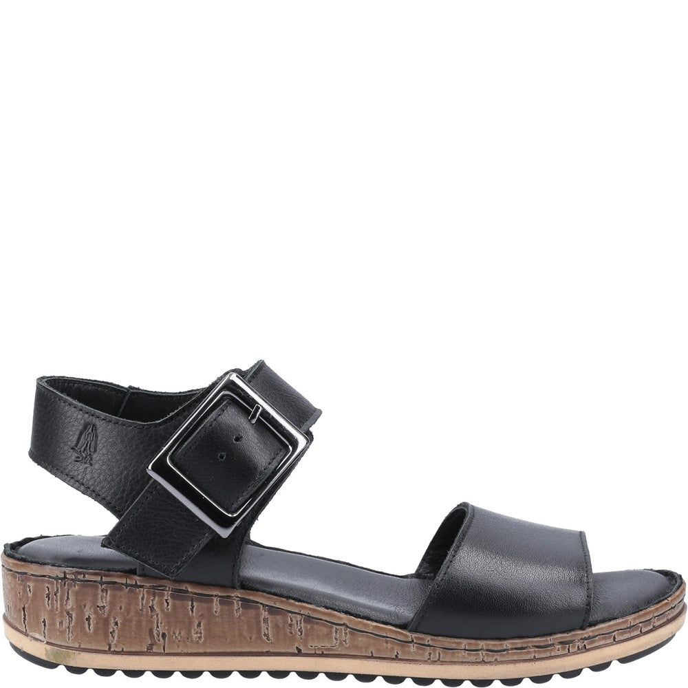 Sandal Ladies Summer Black Hush Puppies Ellie Wide Sandal
