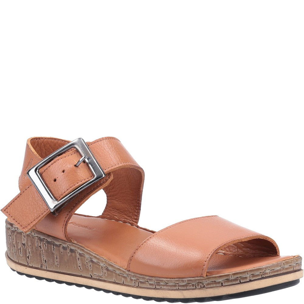 Sandal Ladies Summer Tan Hush Puppies Ellie Wide Sandal
