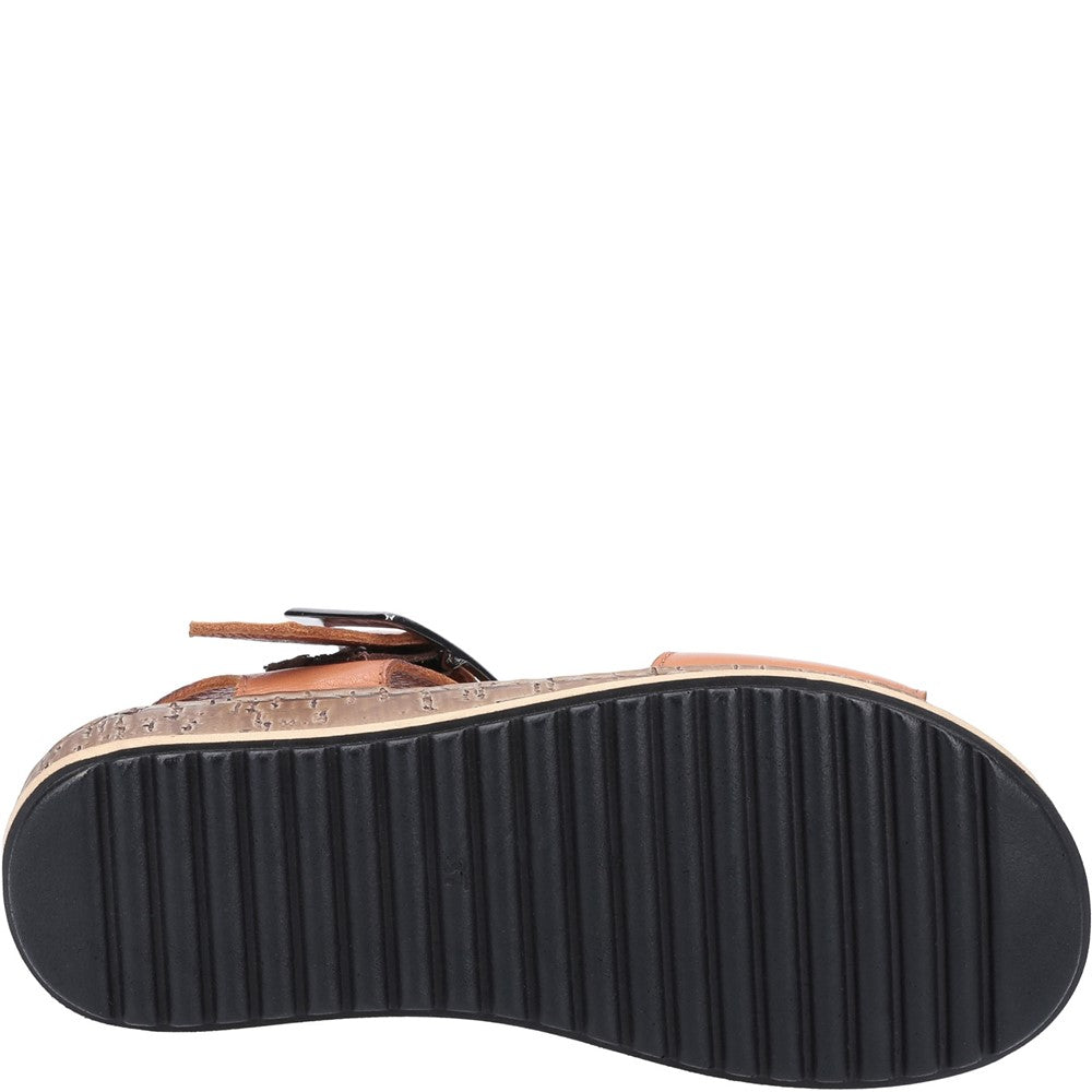 Sandal Ladies Summer Tan Hush Puppies Ellie Wide Sandal