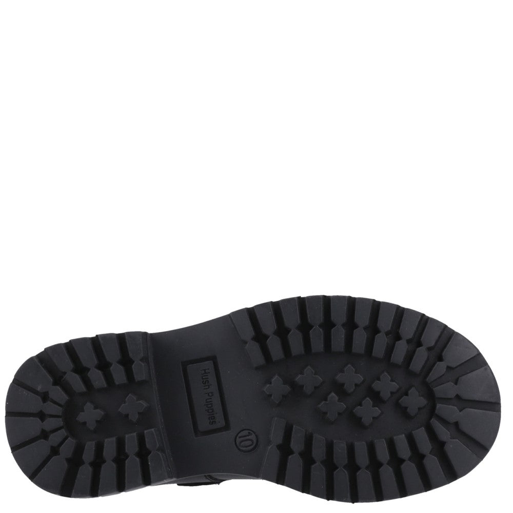 Girls BTS Black Hush Puppies Aurora Junior Shoe