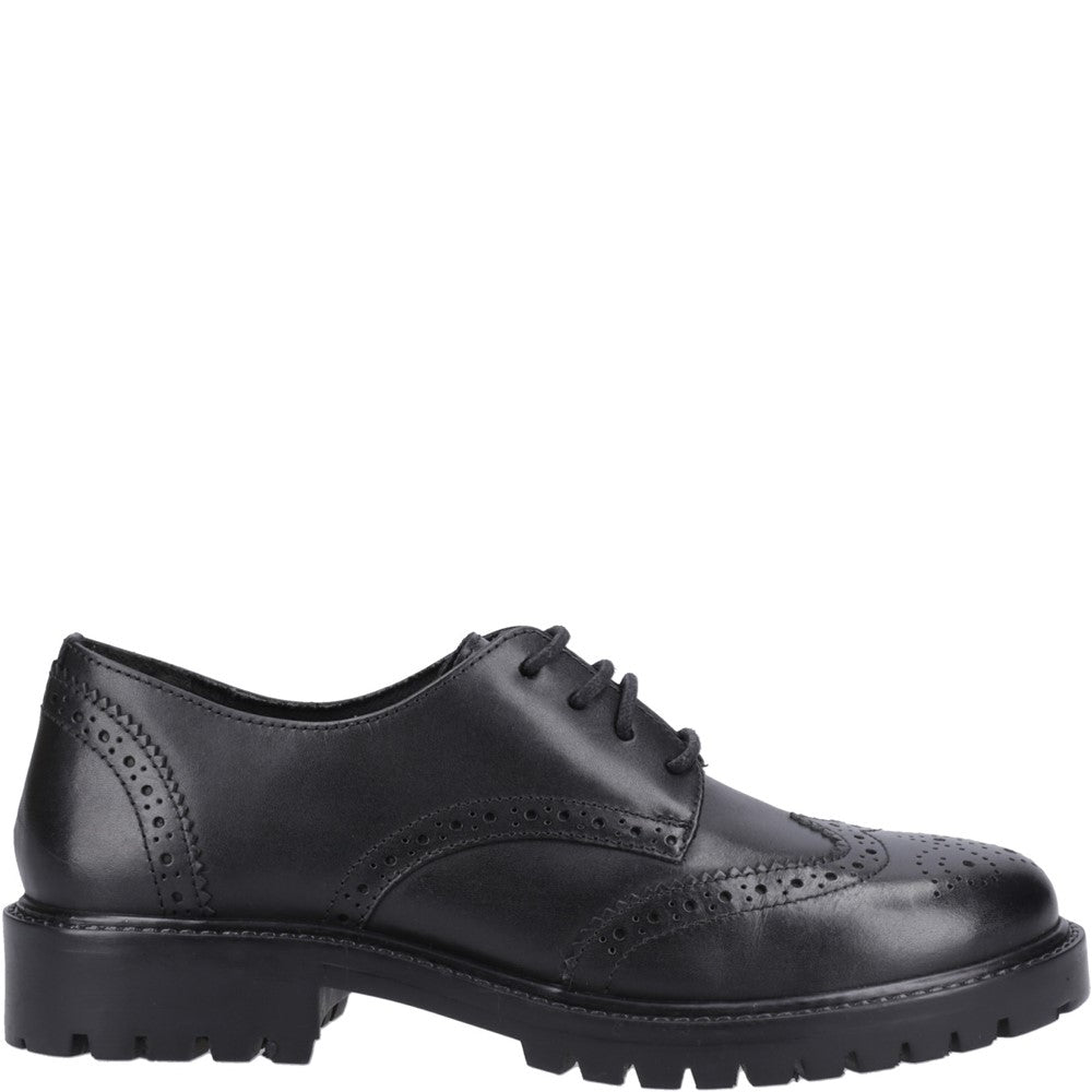 Girls BTS Black Hush Puppies Athena Senior Shoe