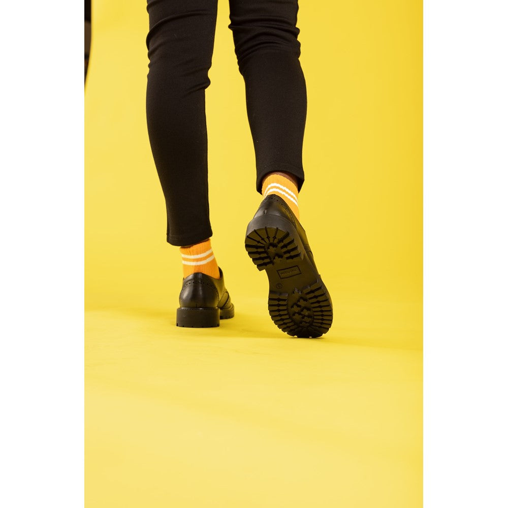 Girls BTS Black Hush Puppies Athena Senior Shoe