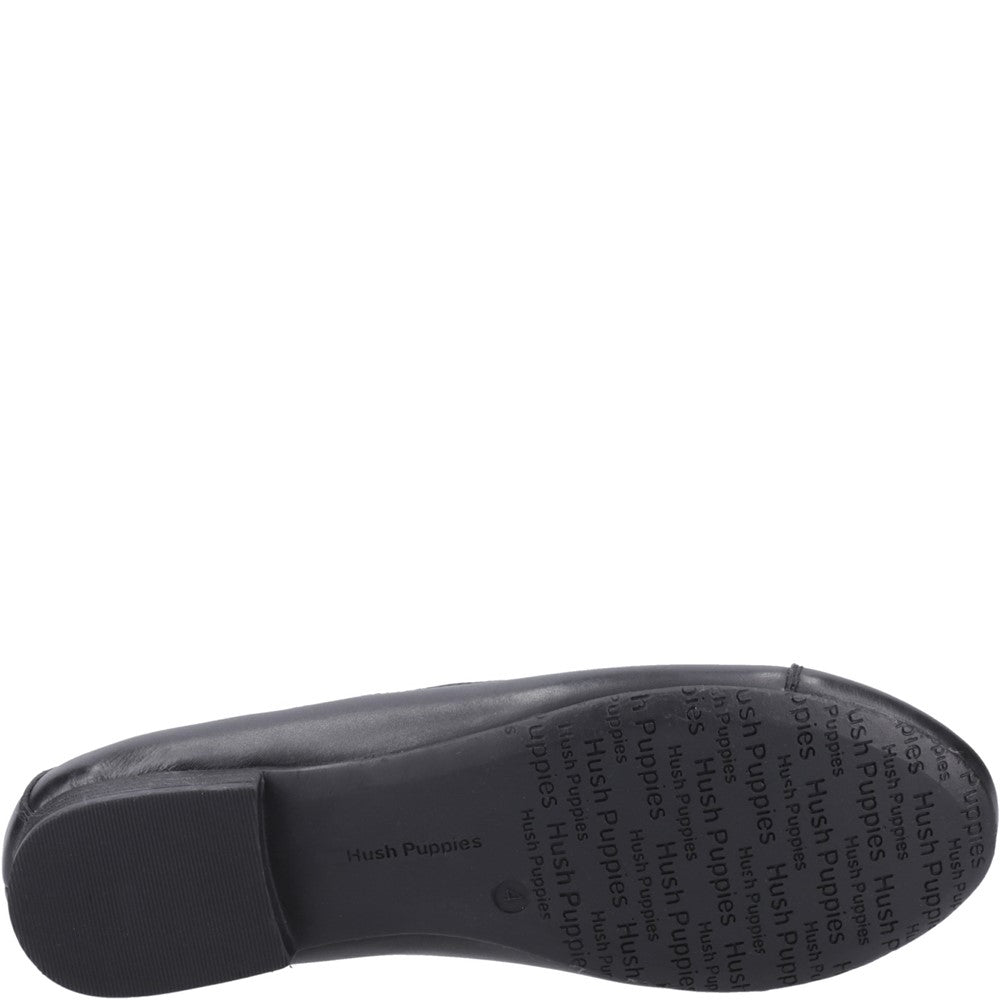 Girls BTS Black/Black Hush Puppies Emma Senior Shoe