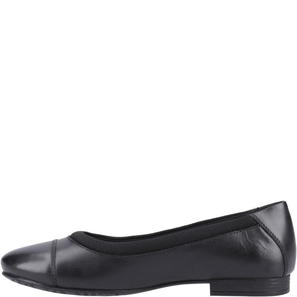 Girls BTS Black/Black Hush Puppies Emma Senior Shoe