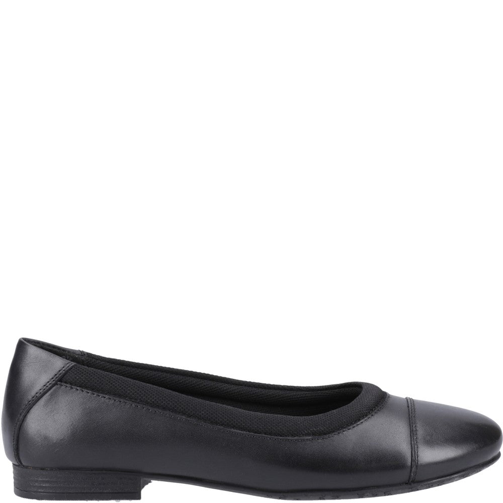 Girls BTS Black/Black Hush Puppies Emma Senior Shoe