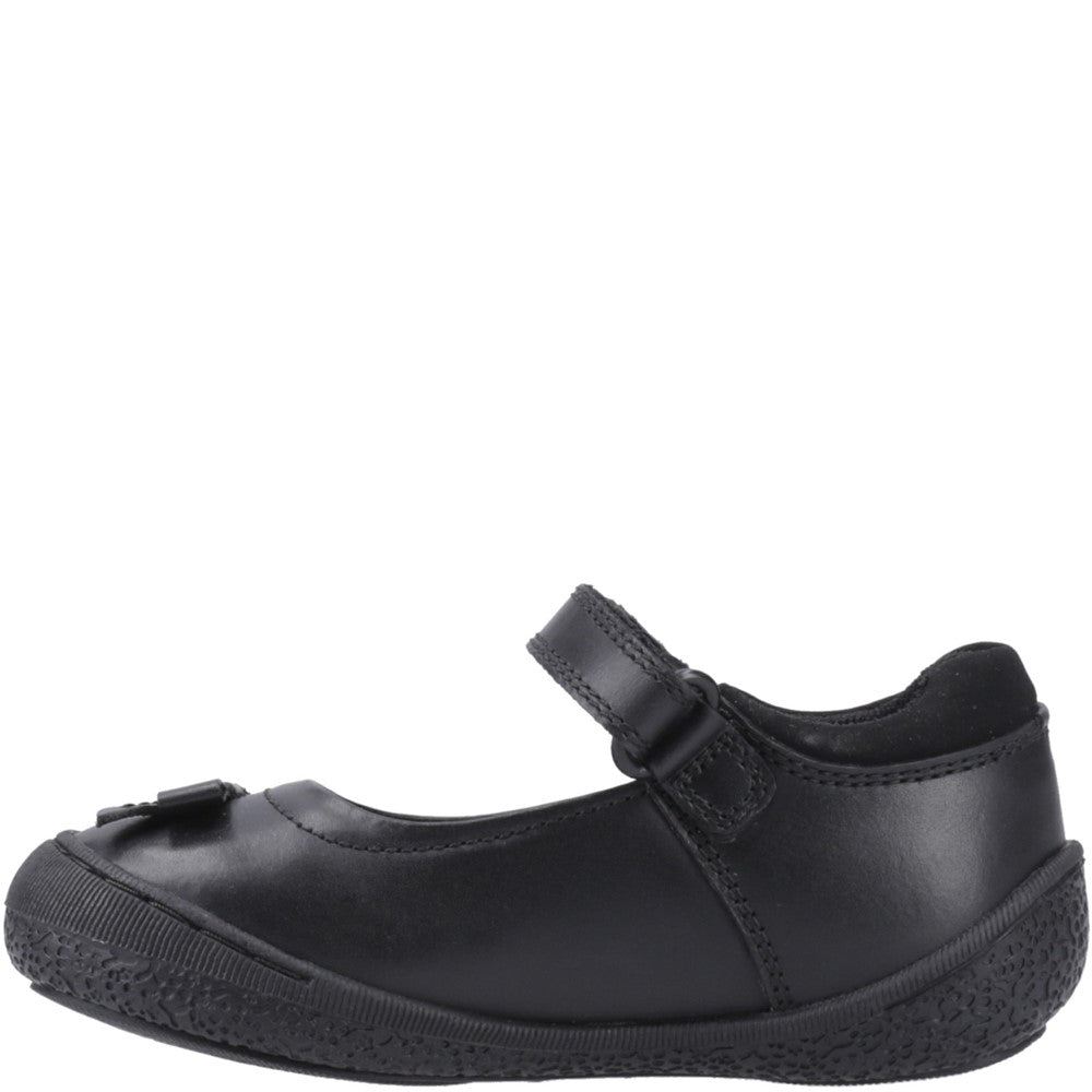 Girls BTS Black Hush Puppies Martha Inf Shoe