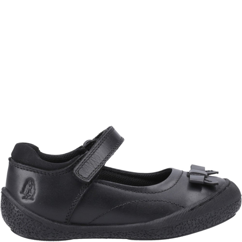 Girls BTS Black Hush Puppies Martha Inf Shoe