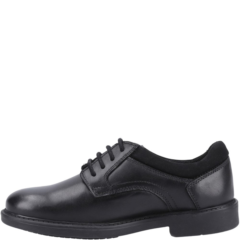 Boys BTS Black Hush Puppies Tommy Senior Shoe