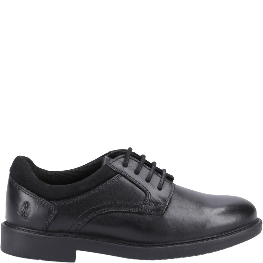 Boys BTS Black Hush Puppies Tommy Senior Shoe