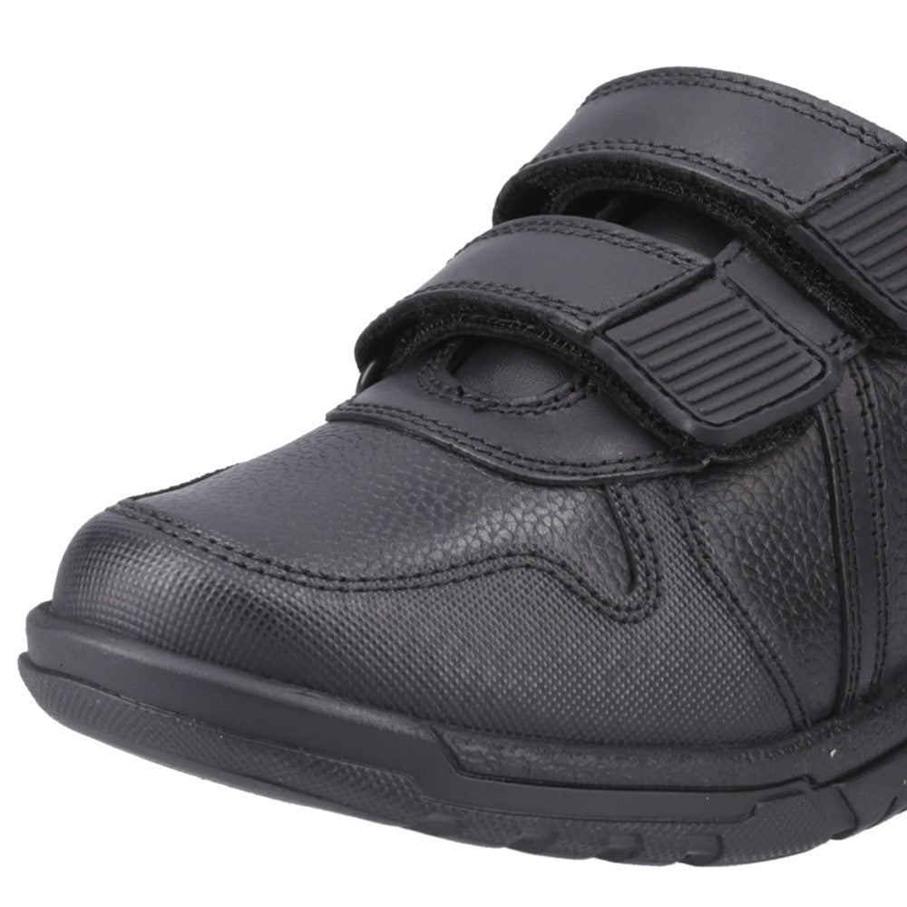 Boys BTS Black Hush Puppies Spencer Junior Shoe