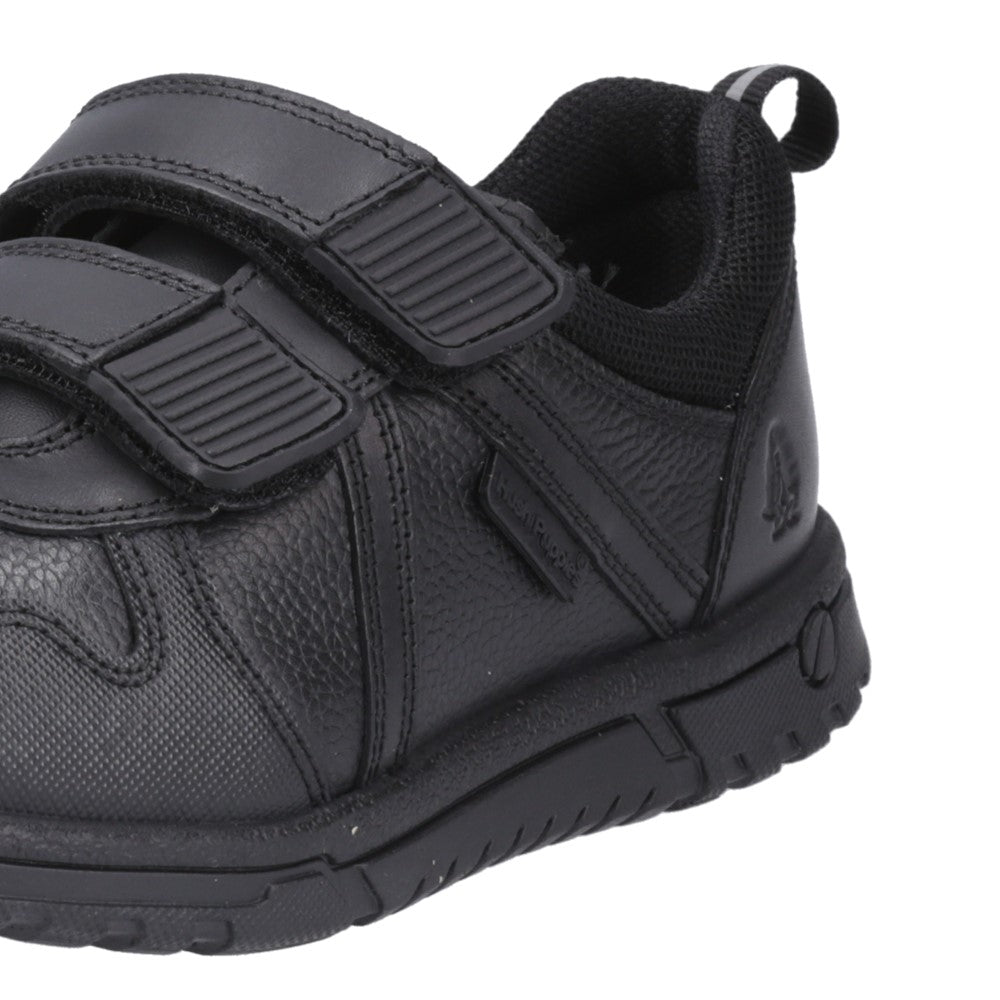 Boys BTS Black Hush Puppies Spencer Junior Shoe