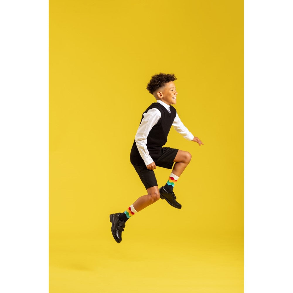 Boys BTS Black Hush Puppies Barry Junior Shoe
