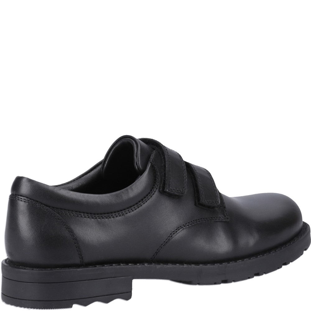 Boys BTS Black/Black Hush Puppies Barry Senior Shoe