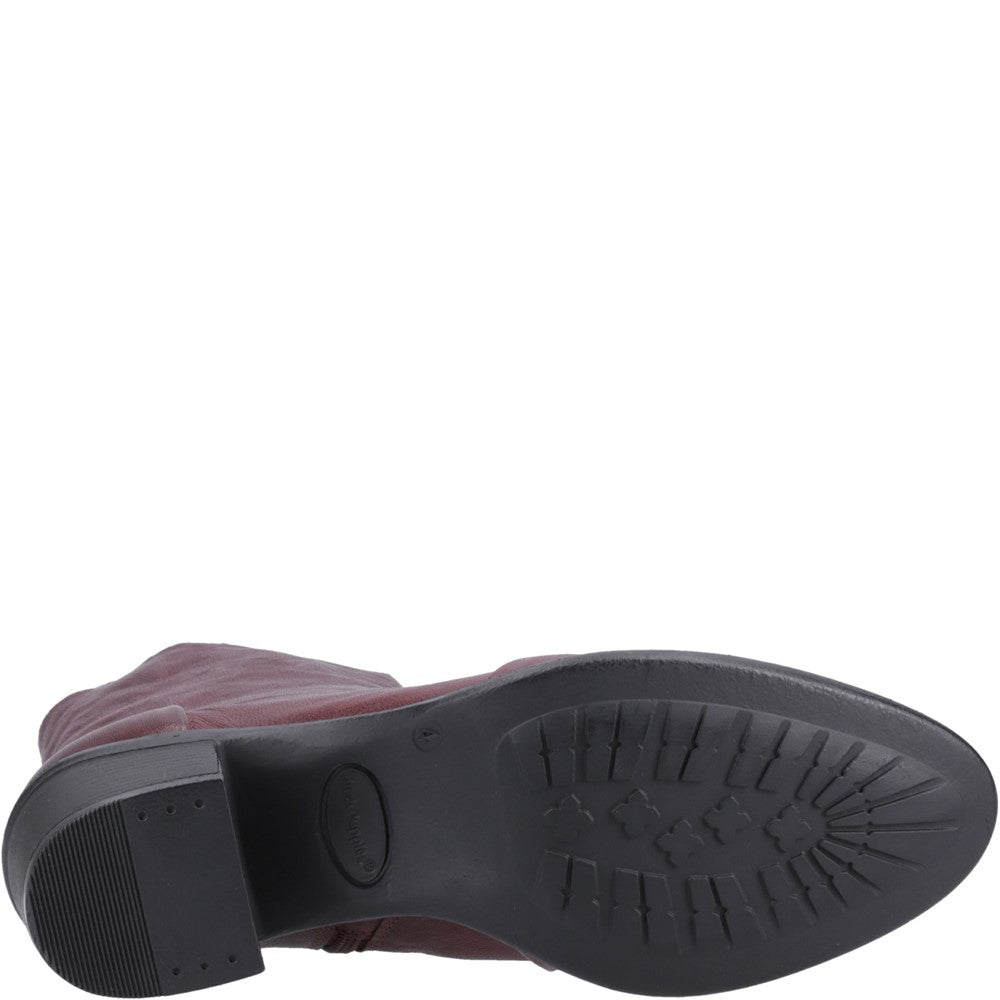 Ladies Ankle Boots Plum Hush Puppies Winona Ankle Boots