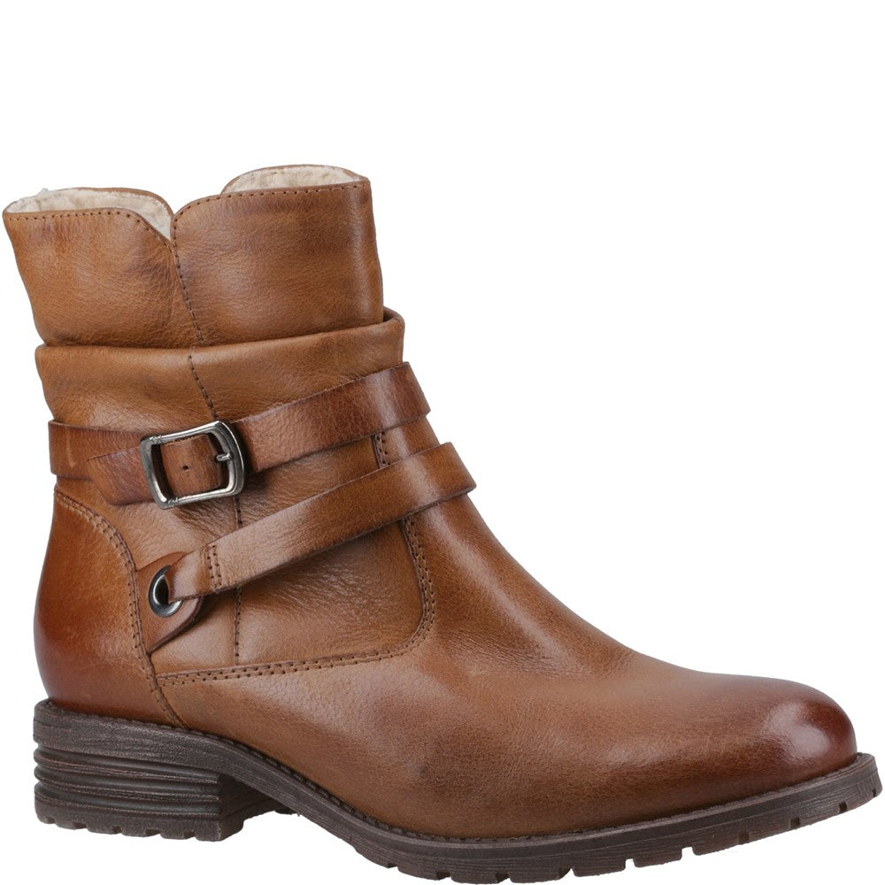 Ladies Ankle Boots Tan Hush Puppies Piper Ankle Boots