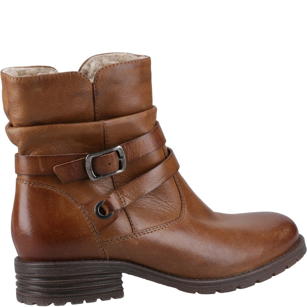 Ladies Ankle Boots Tan Hush Puppies Piper Ankle Boots