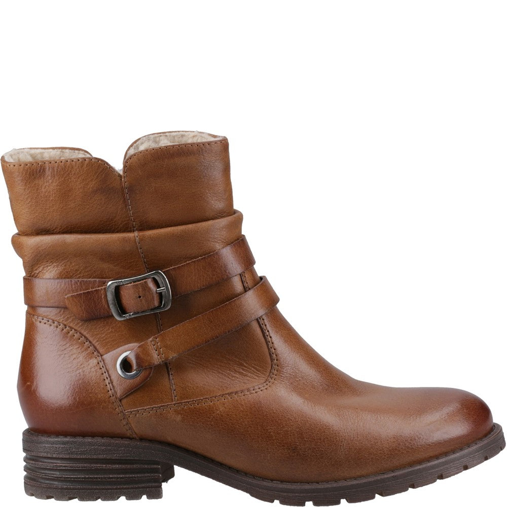 Ladies Ankle Boots Tan Hush Puppies Piper Ankle Boots