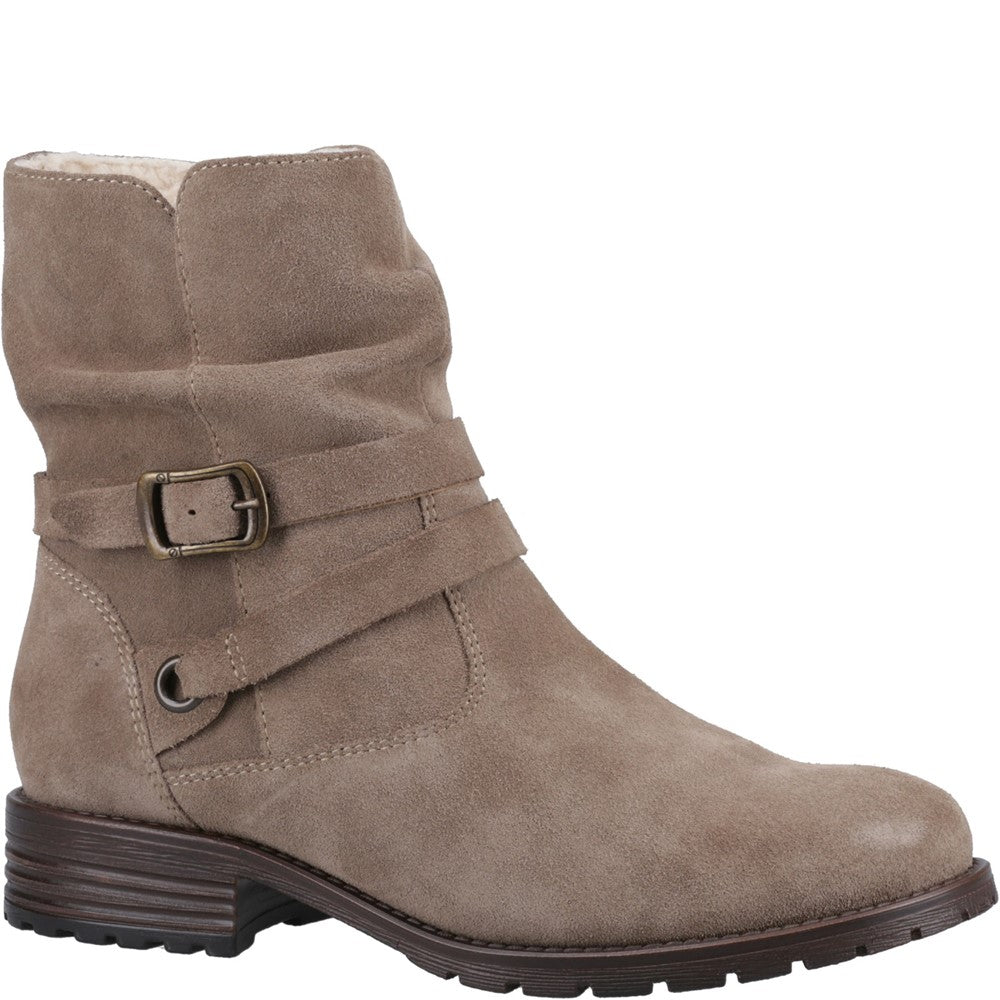 Ladies Ankle Boots Taupe Hush Puppies Piper Ankle Boots