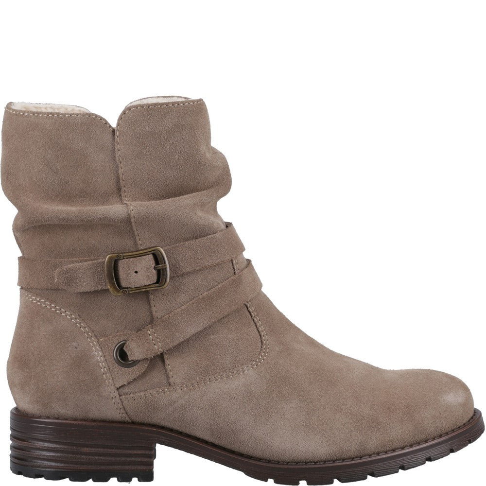 Ladies Ankle Boots Taupe Hush Puppies Piper Ankle Boots
