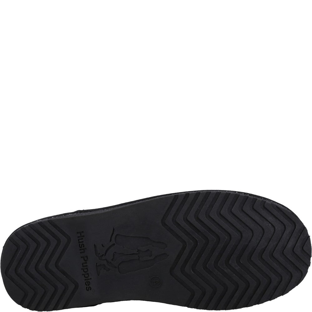 Classic Ladies Slippers Black Hush Puppies Ashanti Slippers