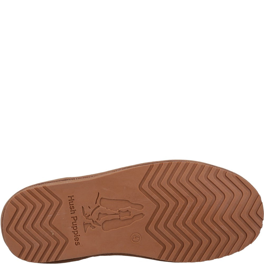 Classic Ladies Slippers Tan Hush Puppies Ashanti Slippers