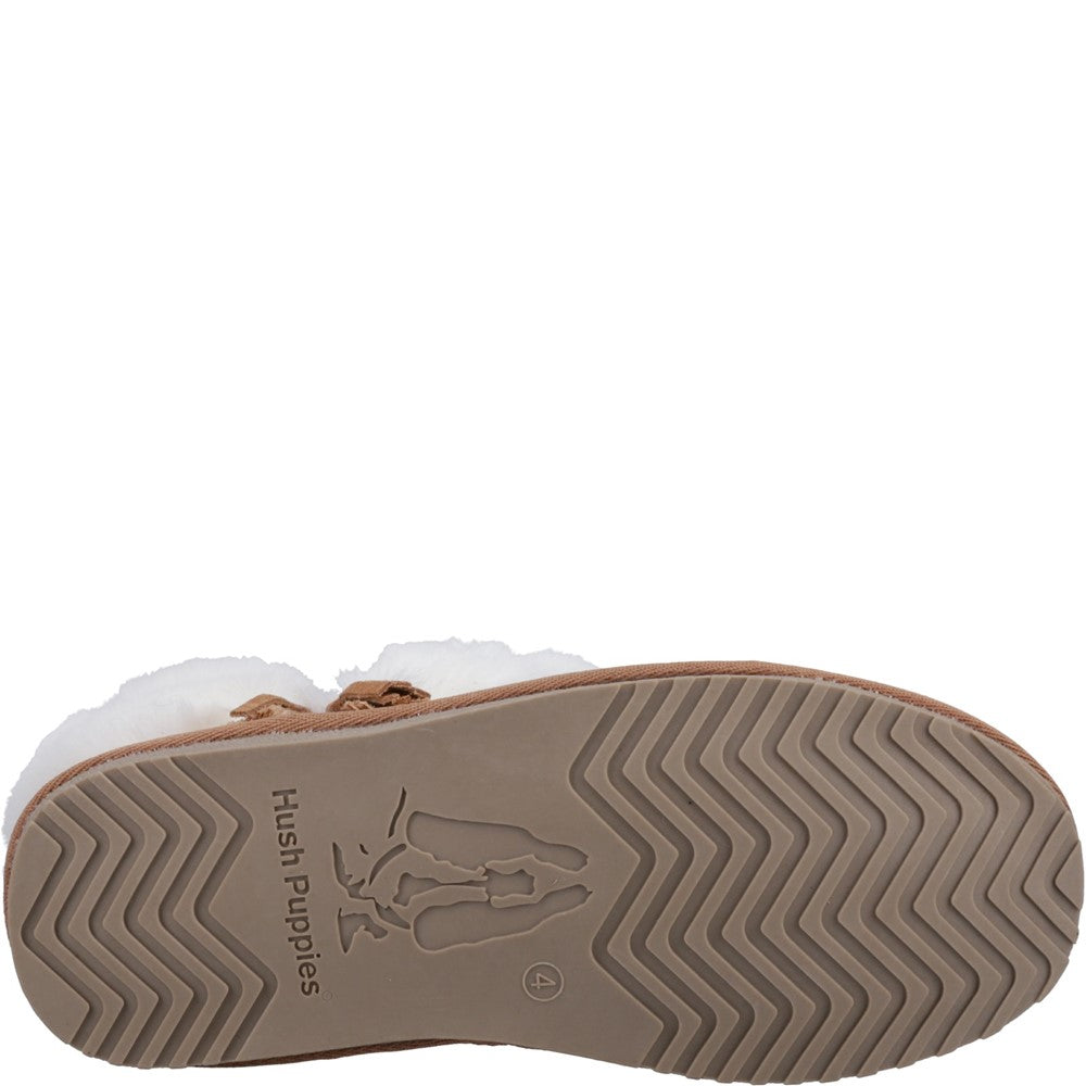 Classic Ladies Slippers Tan Hush Puppies Ayana Slippers