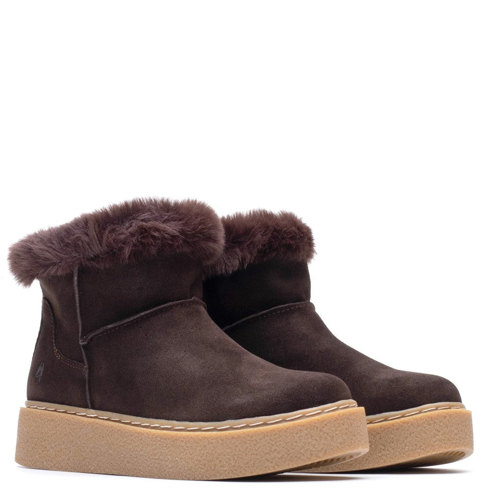 Ladies Ankle Boots Chocolate Hush Puppies Becca Ankle Boots