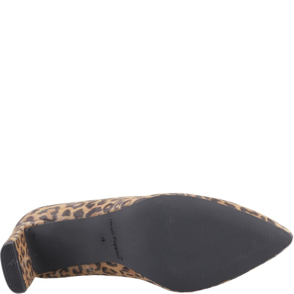 Court Ladies Shoes Leopard Hush Puppies Olivia Court Shoes