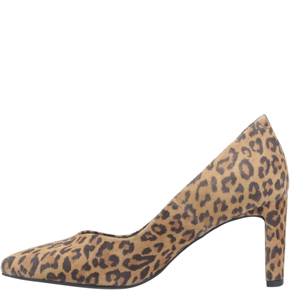 Court Ladies Shoes Leopard Hush Puppies Olivia Court Shoes