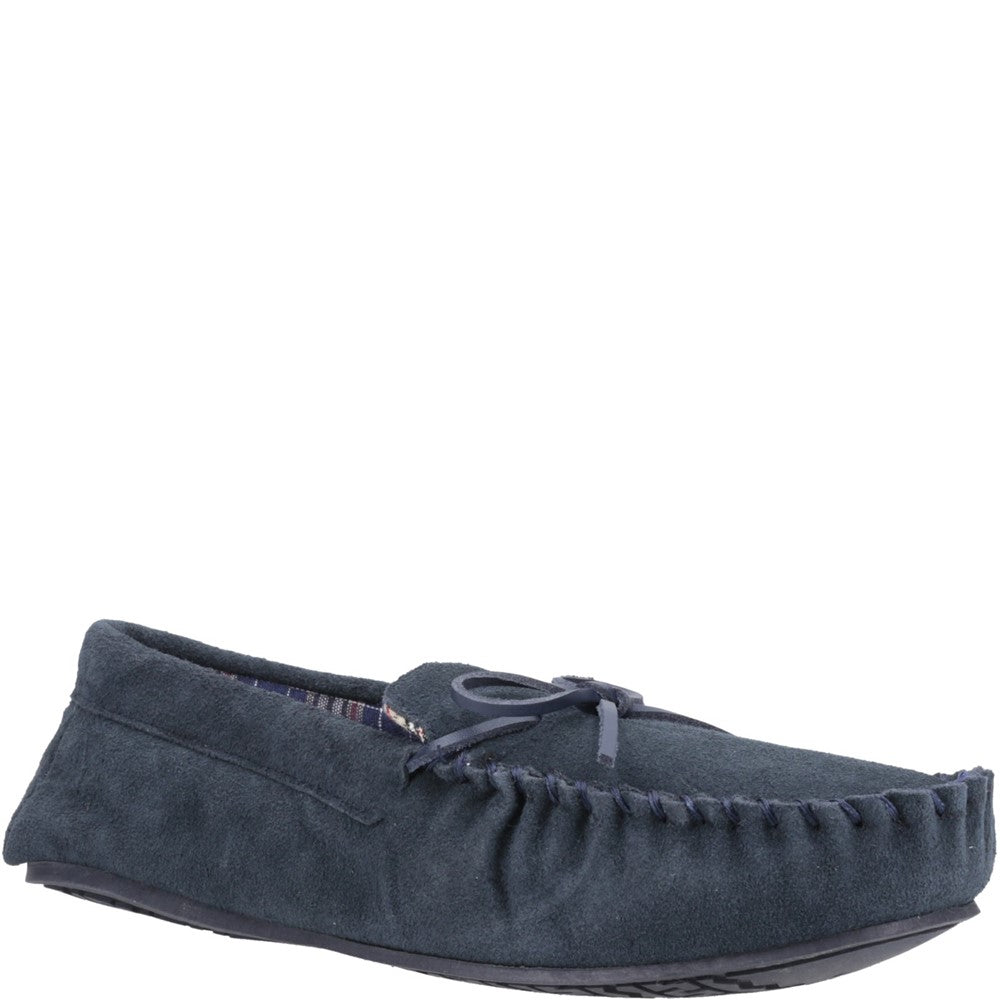 Classic Mens Slippers Navy Hush Puppies Clyde Slippers