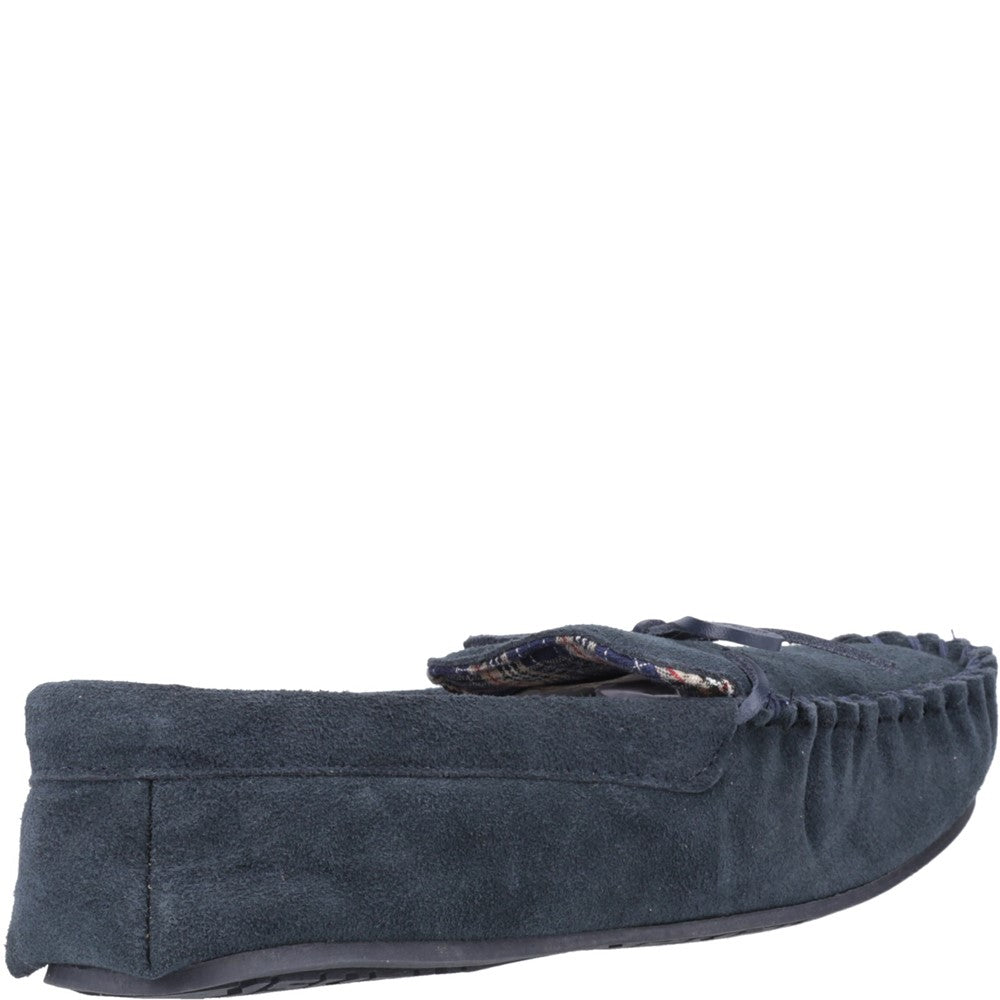 Classic Mens Slippers Navy Hush Puppies Clyde Slippers
