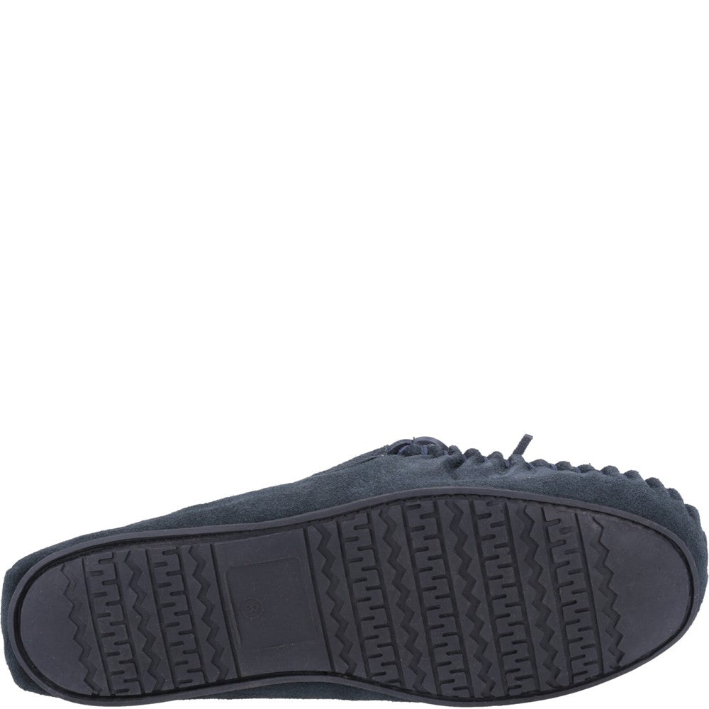 Classic Mens Slippers Navy Hush Puppies Clyde Slippers