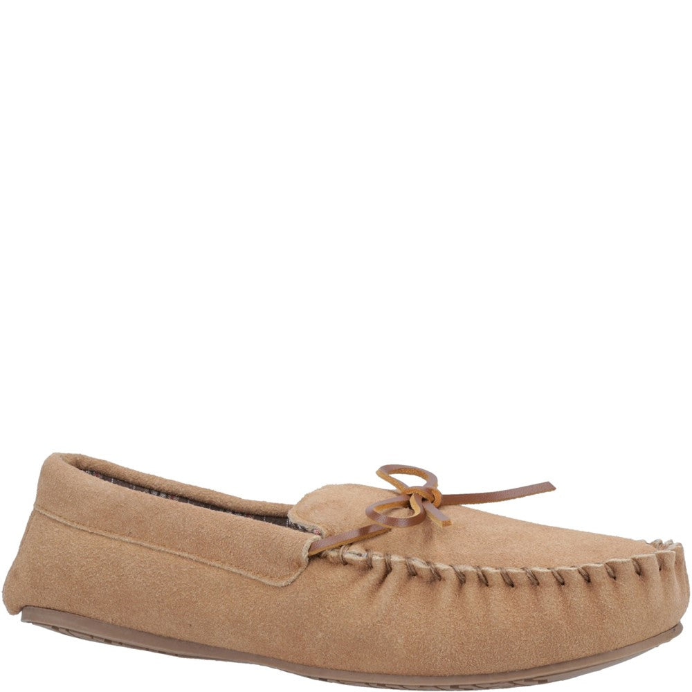Classic Mens Slippers Tan Hush Puppies Clyde Slippers