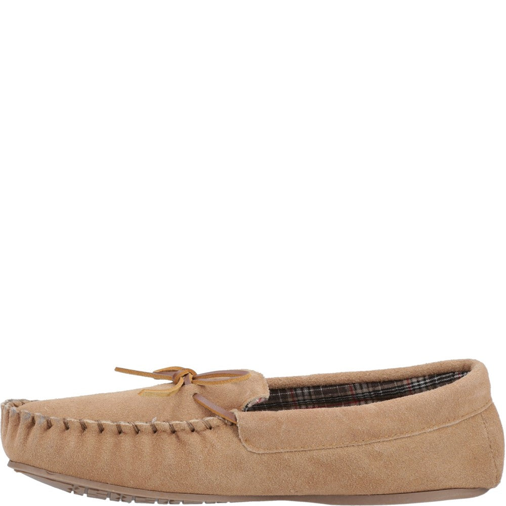 Classic Mens Slippers Tan Hush Puppies Clyde Slippers