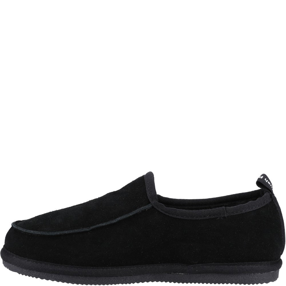Classic Mens Slippers Black Hush Puppies Charles Slippers