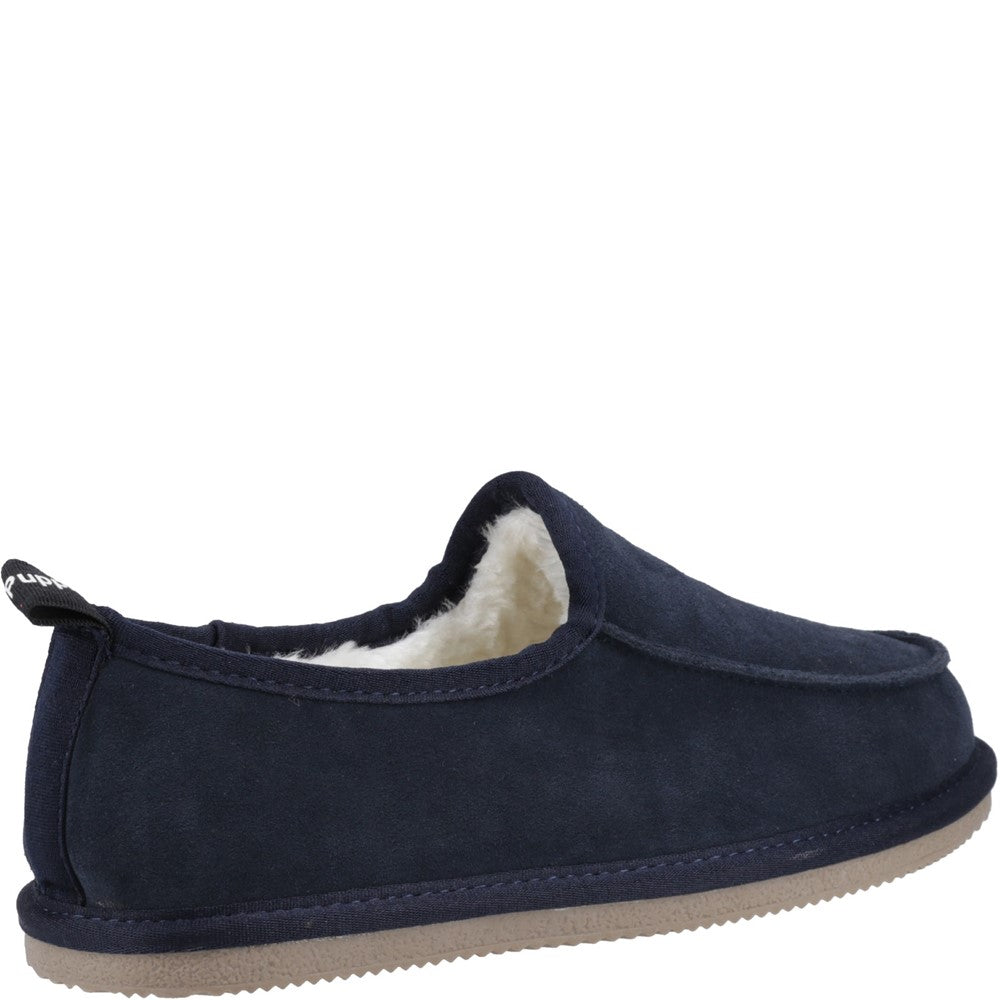 Classic Mens Slippers Navy Hush Puppies Charles Slippers