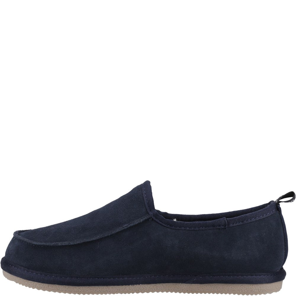 Classic Mens Slippers Navy Hush Puppies Charles Slippers