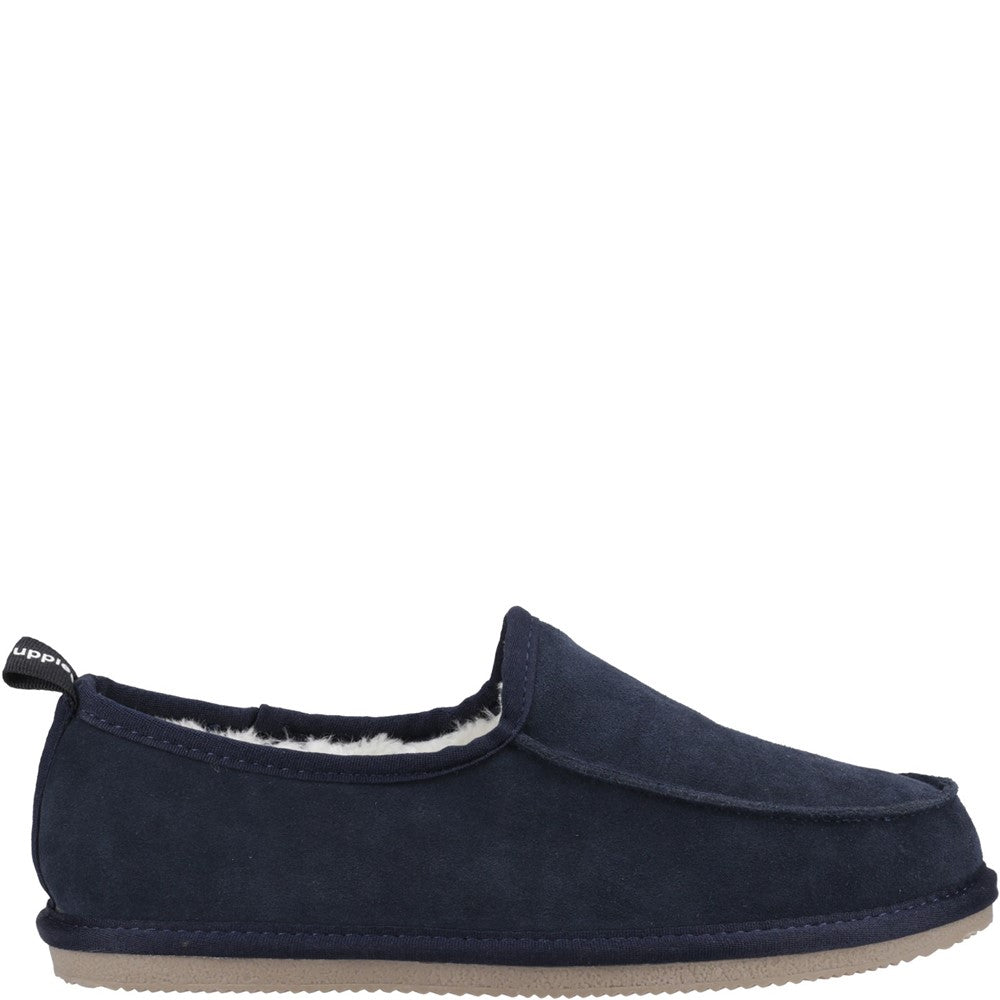 Classic Mens Slippers Navy Hush Puppies Charles Slippers