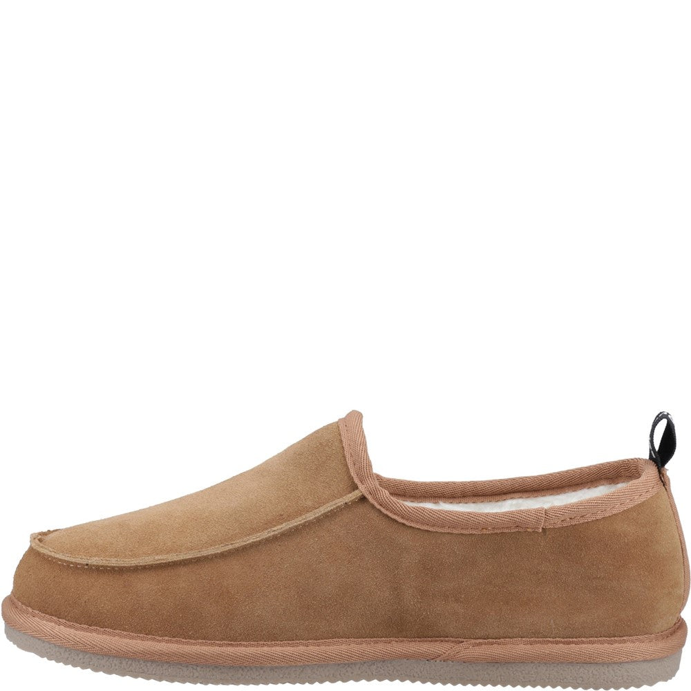 Classic Mens Slippers Tan Hush Puppies Charles Slippers