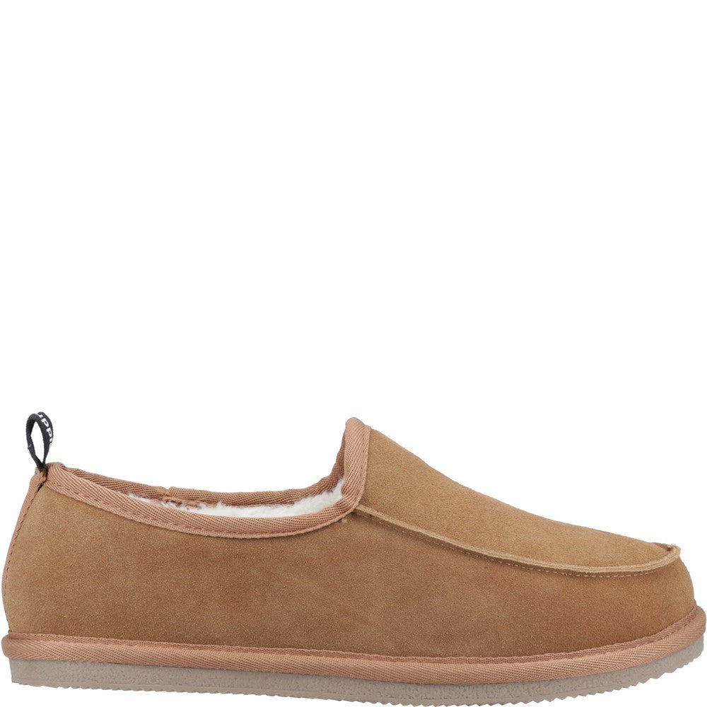 Classic Mens Slippers Tan Hush Puppies Charles Slippers