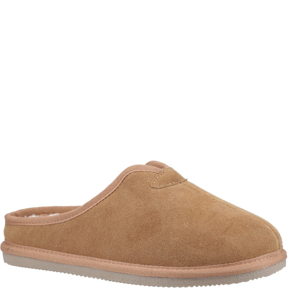 Classic Mens Slippers Tan Hush Puppies Conrad Slippers